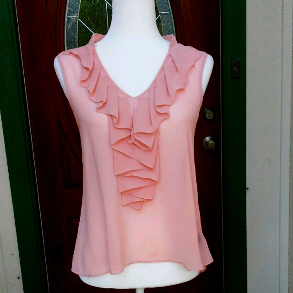 By & By Ruffle Trim Top Size S